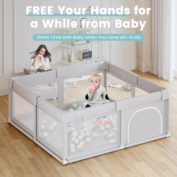 Baby Playpen 50x50 Inch – Safe Play Yard for Babies & Toddlers, Indoor/Outsdoor - Image 2