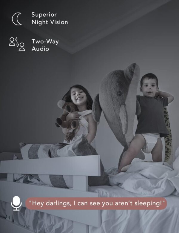 2K WiFi Baby Monitor – Night Vision, 360° Tracking, Two-Way Audio & Alexa Compatible - Image 3